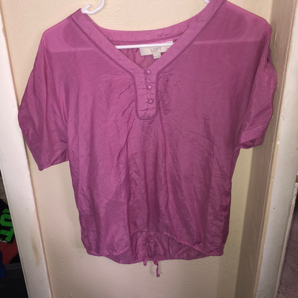 V neck short sleeve with buttons